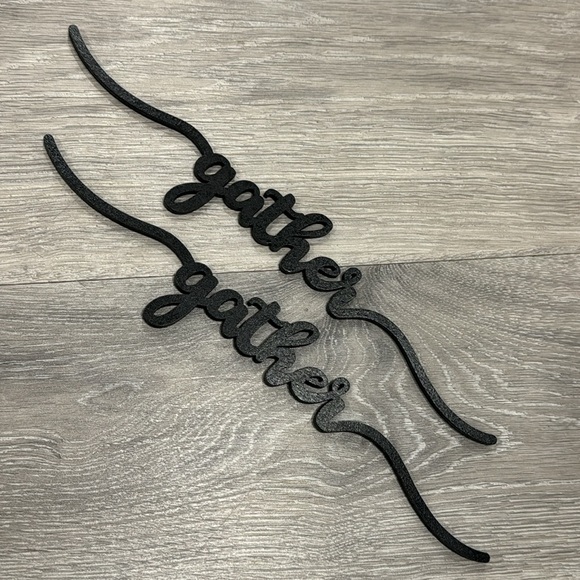 Grateful Thankful Gather Blessed Black Wood Cut Out Table Decor Script Writing - Picture 11 of 16